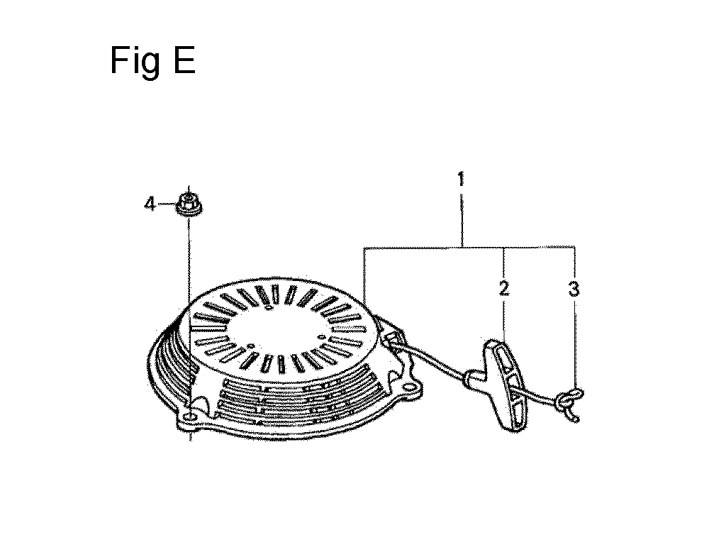 Fig-5 Diagram and Parts List for GSV190A Type N1L Honda Engine