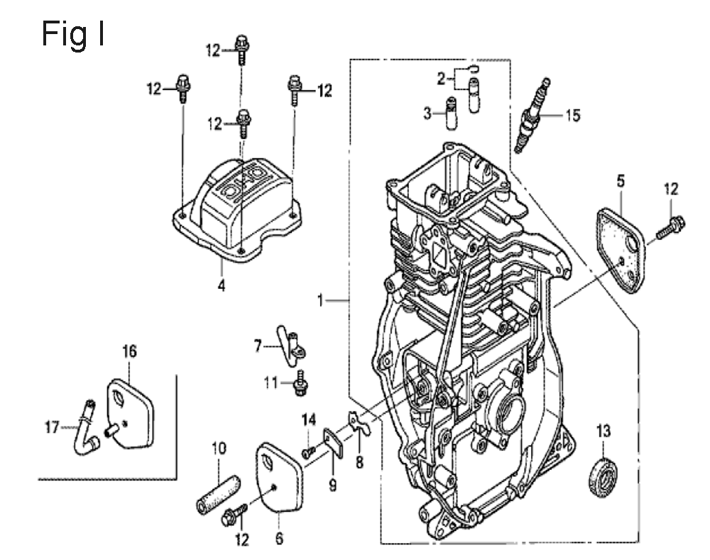 Fig-9 Diagram and Parts List for GX100U Type VEA Honda Engine