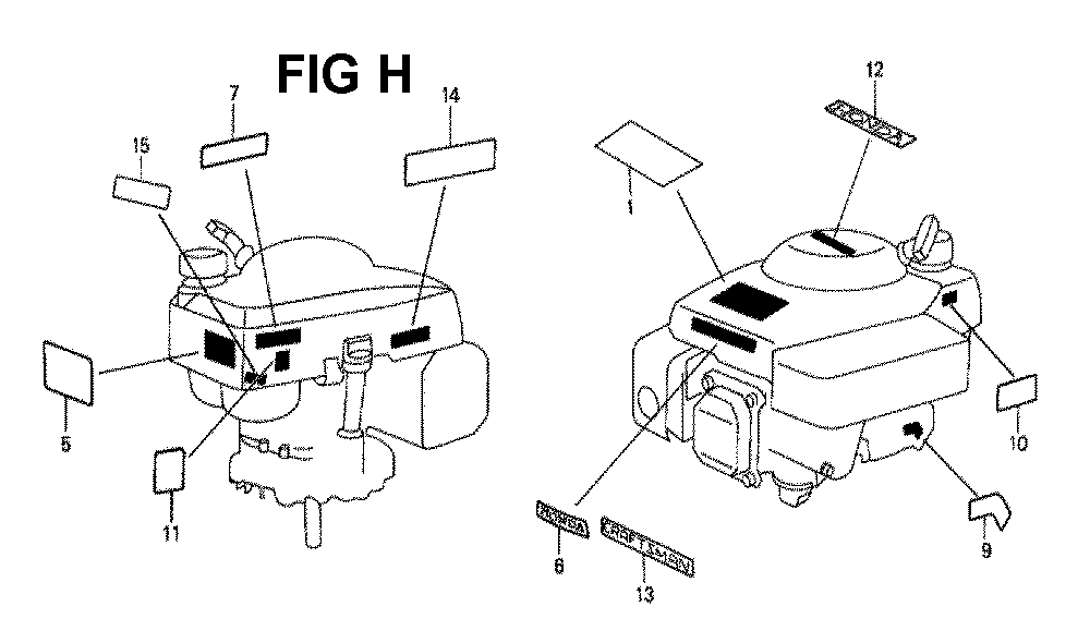 Fig-6 Diagram and Parts List for GXV140 Type MAH Honda Engine