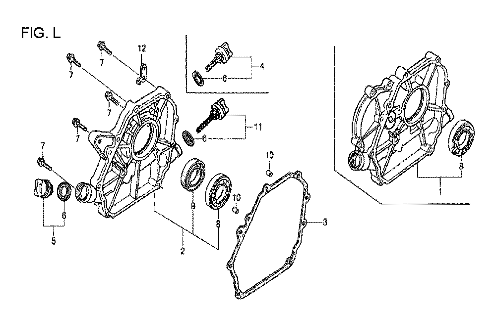Fig-12 Diagram and Parts List for GX120T1 Type QX26 Honda Engine
