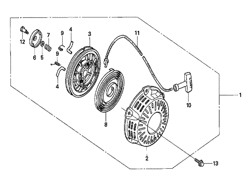 Fig-0 Diagram and Parts List for GX120U1 Type HX2 Honda Engine