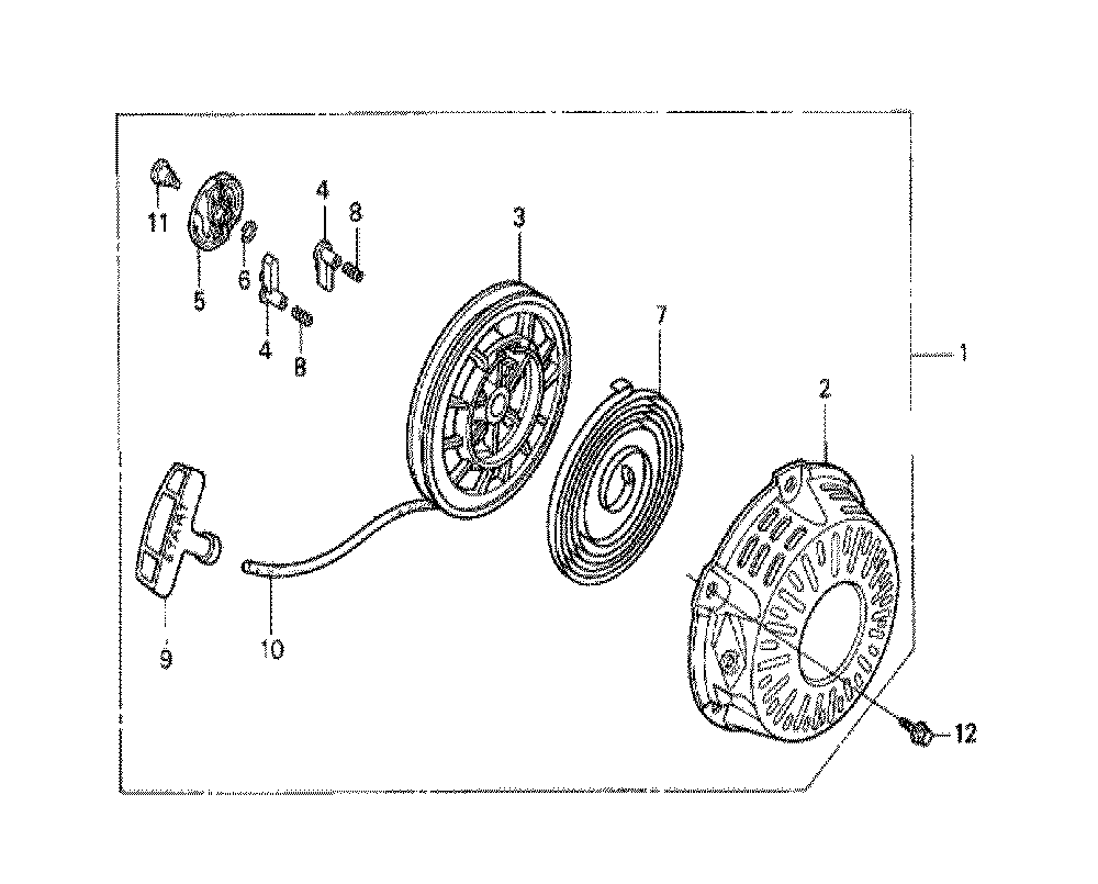 Fig-0 Diagram and Parts List for GX120K1 (LXU)(43-9099999) Honda Engine