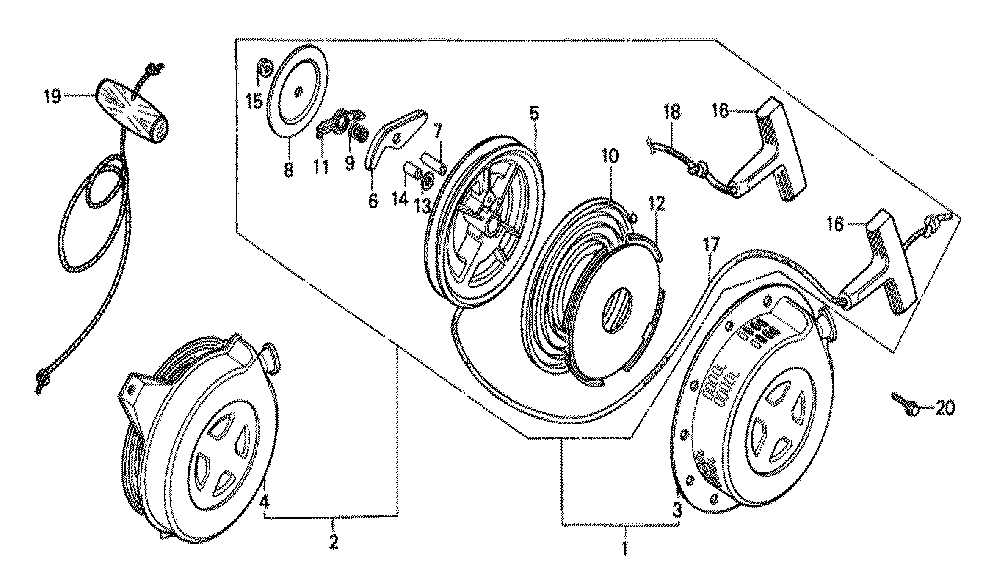 Fig-0 Diagram and Parts List for GX140 Type LHE Honda Engine