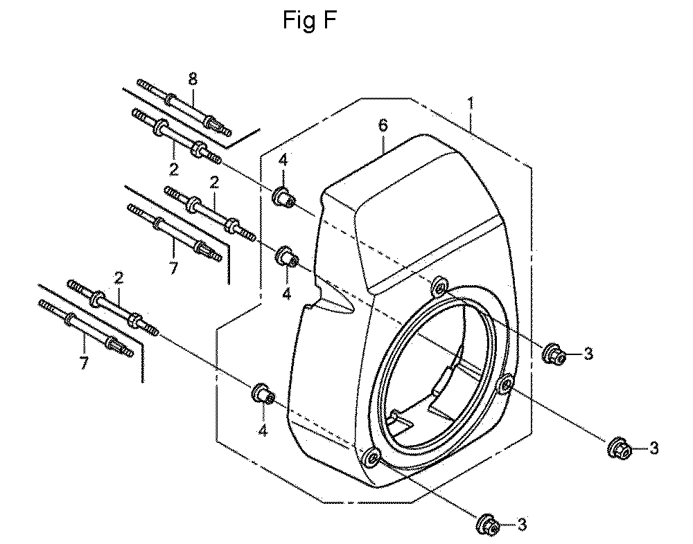 Fig-6 Diagram and Parts List for GS160LA Type QHAF Honda Engine