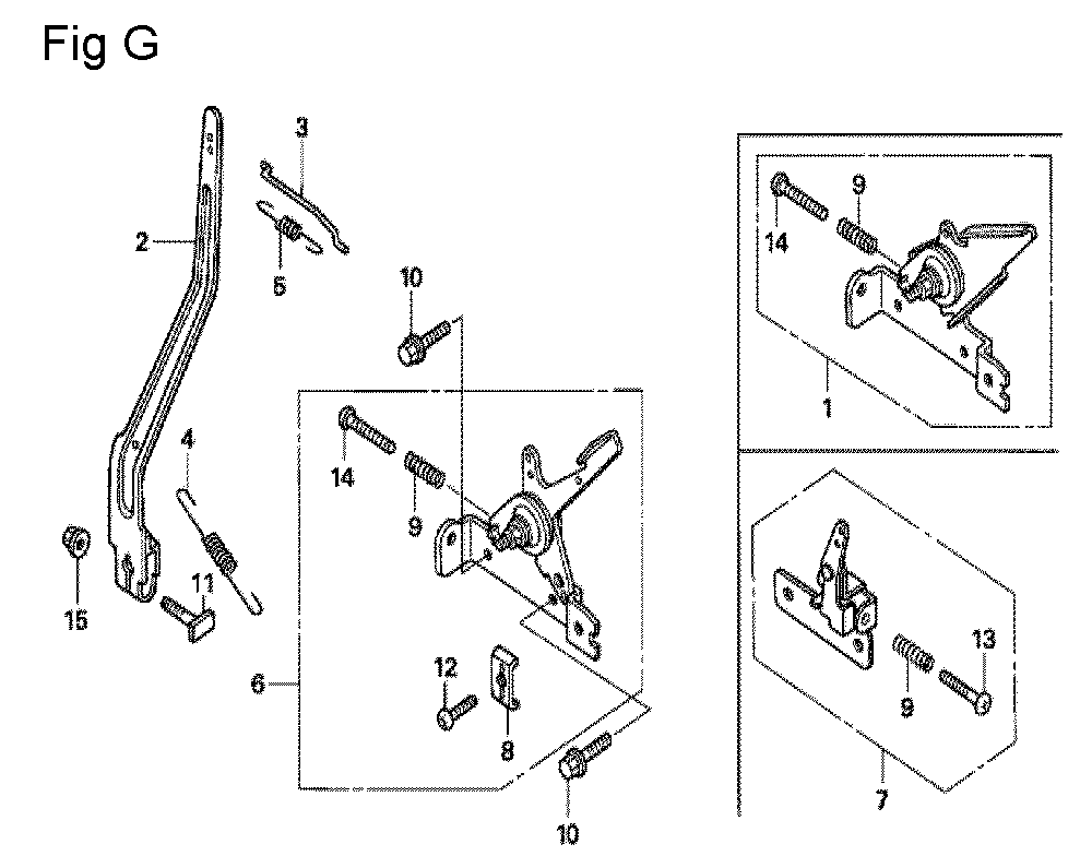 Fig-7 Diagram and Parts List for GX100U Type BE14 Honda Engine