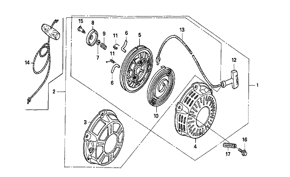 Fig-0 Diagram and Parts List for GX160K1 Type QWA4 Honda Engine
