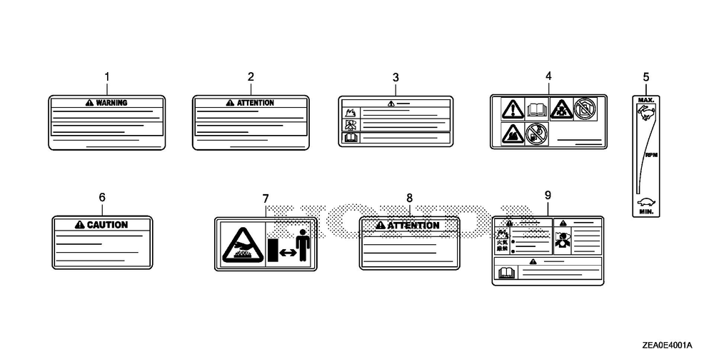 Other Parts (2) Diagram and Parts List for GX700IRHX (Type BXF)(GCAUH-1000001-9999999) Honda Engine