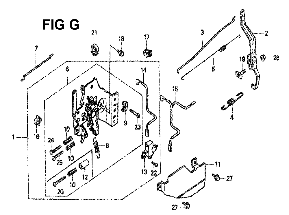 Fig-11 Diagram and Parts List for GXV160K1 Type N1F Honda Engine