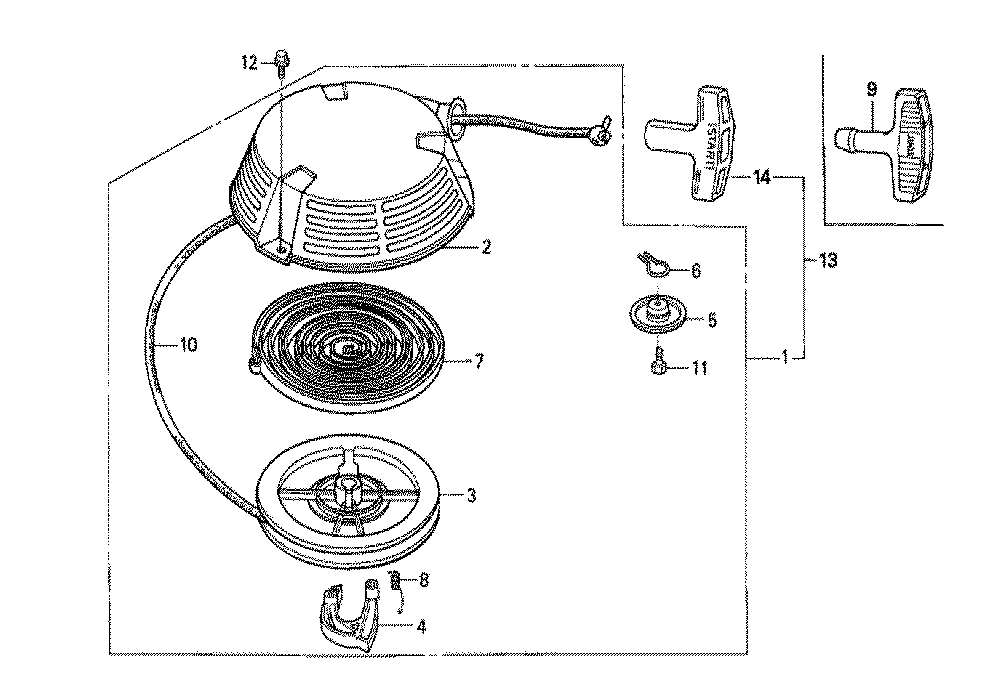 Fig-0 Diagram and Parts List for GXV160H2 Type N45 Honda Engine