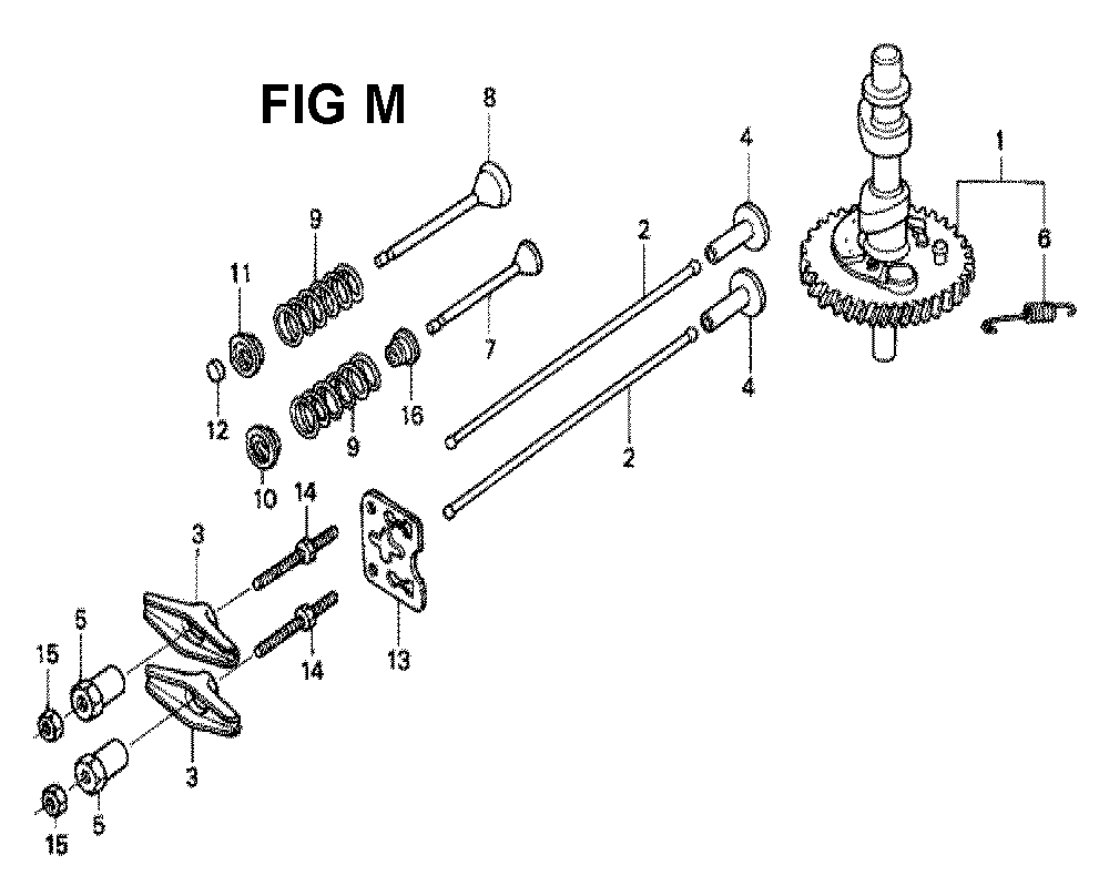 Fig-9 Diagram and Parts List for GXV120 Type SFTH Honda Engine