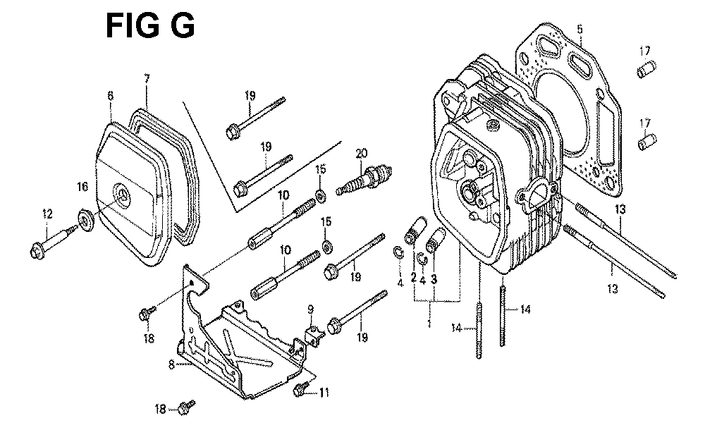 Fig-5 Diagram and Parts List for GXV340K1 Type DN4 Honda Engine