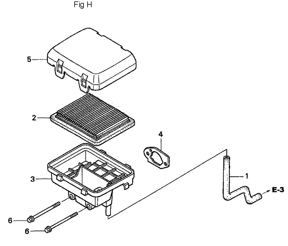 Fig-8 Diagram and Parts List for GC190A Type QHA1 Honda Engine