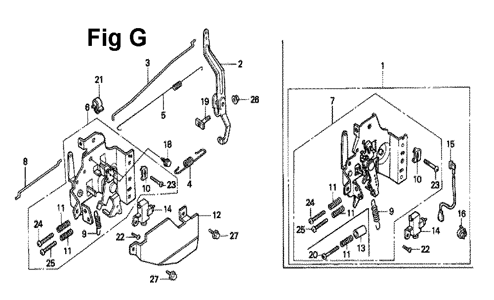 Fig-10 Diagram and Parts List for GXV160K1 Type N42 Honda Engine