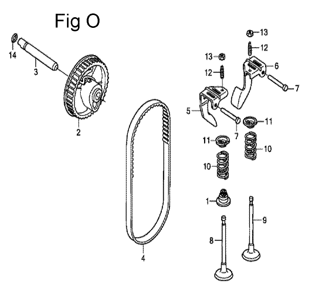 Fig-15 Diagram and Parts List for GC190LA Type QHC Honda Engine