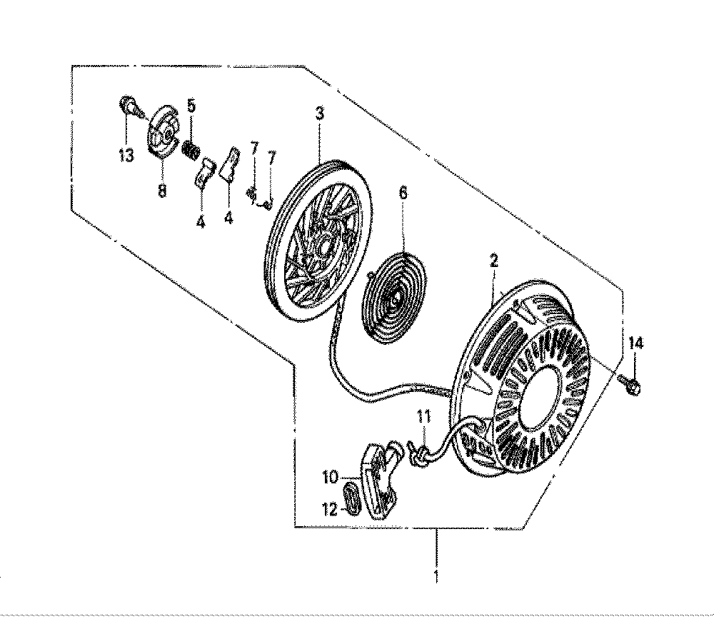 Fig-0 Diagram and Parts List for GX240K1 Type EDS6A Honda Engine