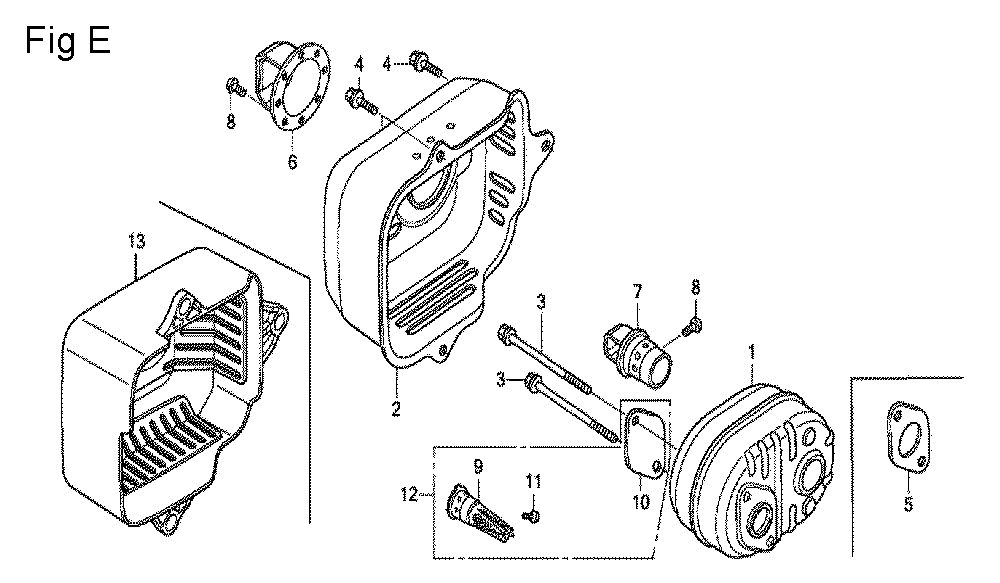 Fig-5 Diagram and Parts List for GCV160A Type S3A2 Honda Engine
