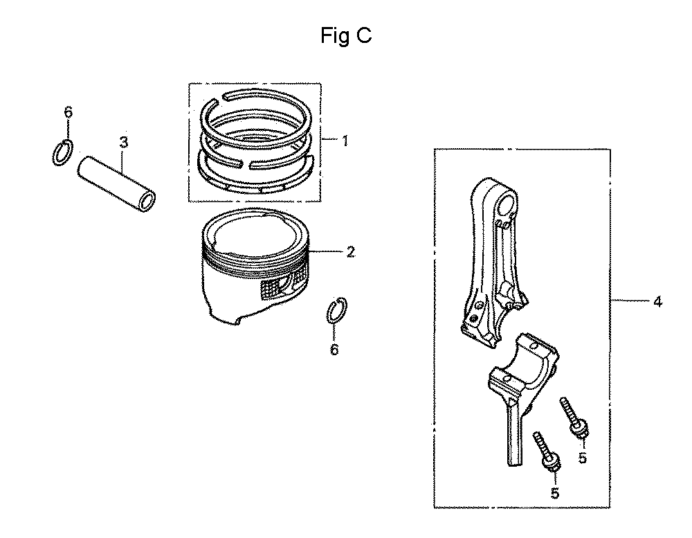 Fig-3 Diagram and Parts List for GC160A Type MHA2 Honda Engine