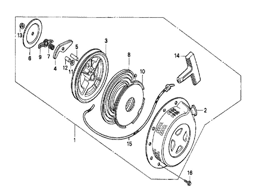 Fig-0 Diagram and Parts List for GX160K1 LVL-Seri-86-9099999 Honda Engine