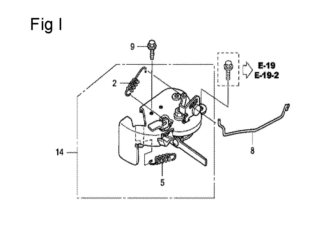 Fig-9 Diagram and Parts List for GCV160LA0 Type S1A Honda Engine