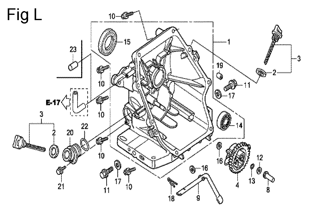 Fig-12 Diagram and Parts List for GC160A Type VXE Honda Engine