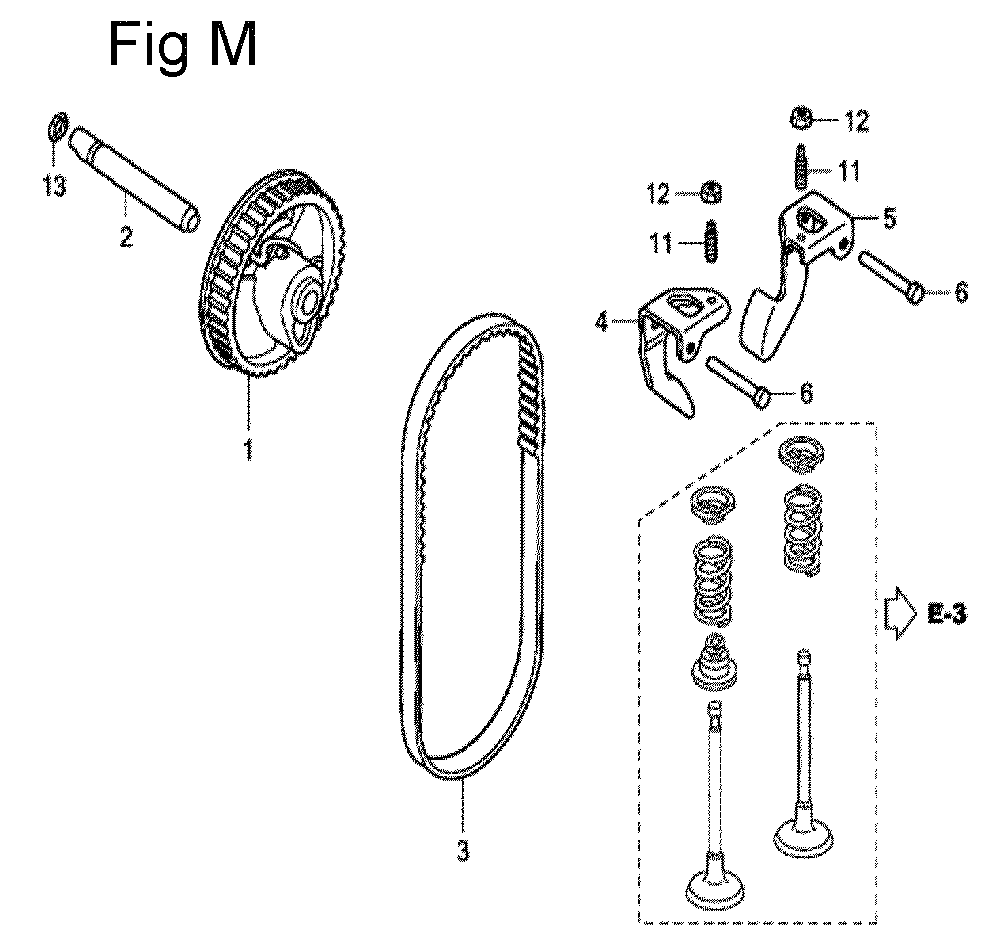 Fig-13 Diagram and Parts List for GC160 Type SHE Honda Engine