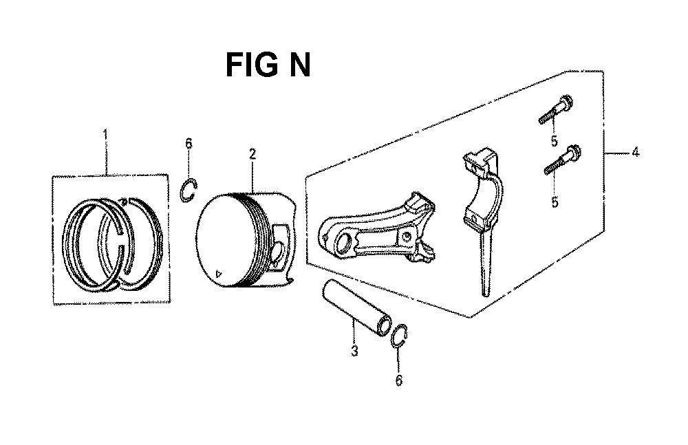 Fig-14 Diagram and Parts List for GX120K1 Type QA26 Honda Engine