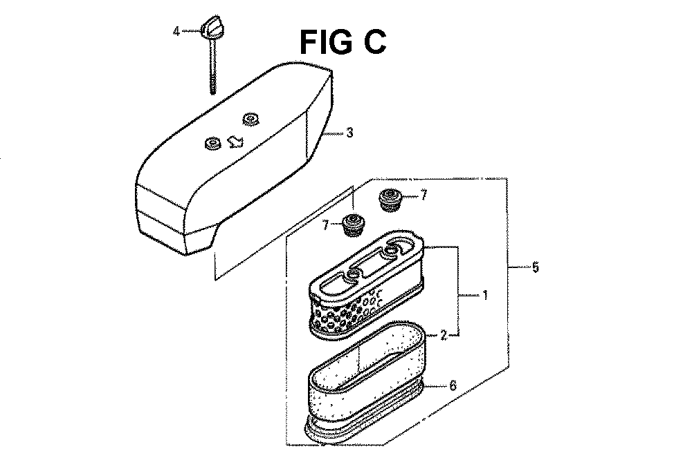 Fig-2 Diagram and Parts List for GXV160K1 Type N5M Honda Engine