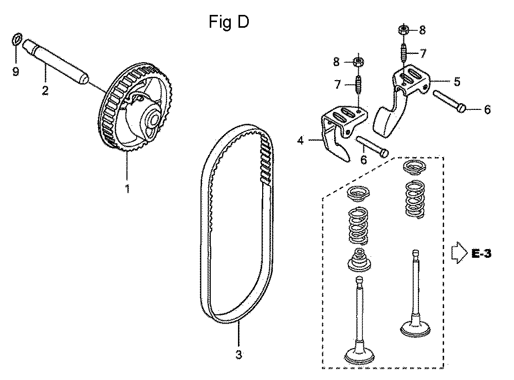 Fig-4 Diagram and Parts List for GC160LA Type DHAF Honda Engine