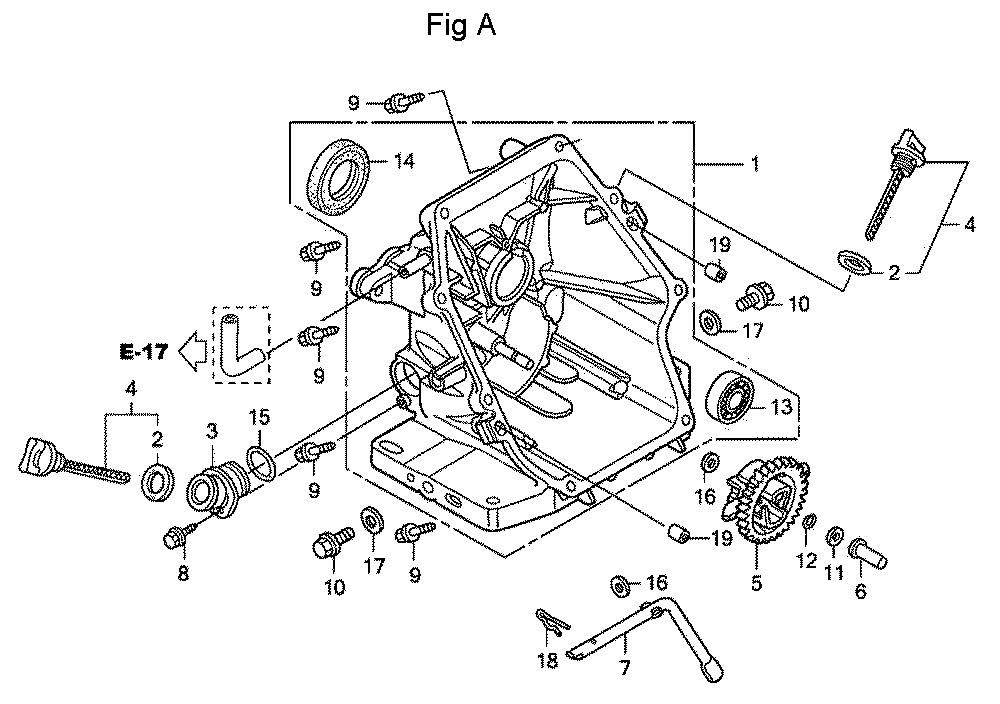 Fig-1 Diagram and Parts List for GC160LA Type MHA2 Honda Engine