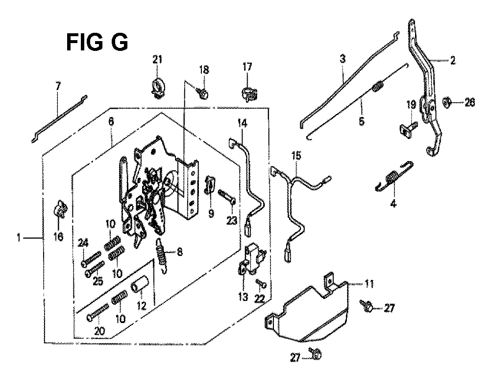 Fig-2 Diagram and Parts List for GXV160K1 Type N65 Honda Engine