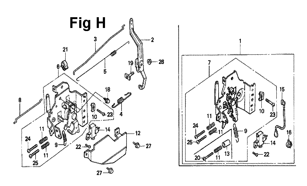 Fig-12 Diagram and Parts List for GXV160K1 Type N1E2 Honda Engine