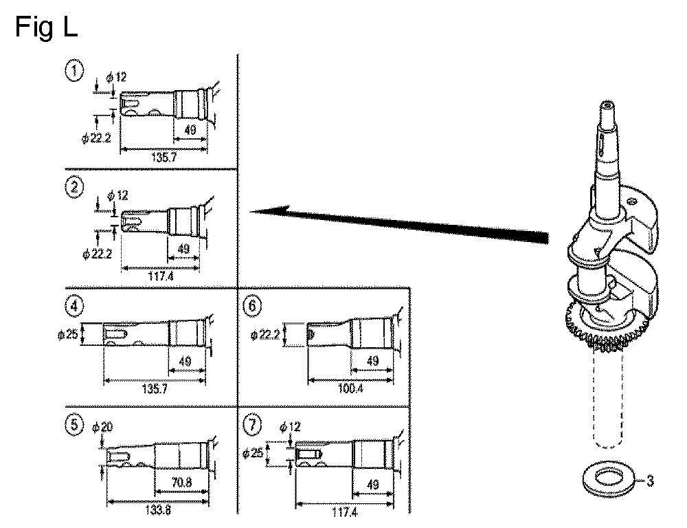 Fig-12 Diagram and Parts List for GCV190A Type E1A2 Honda Engine