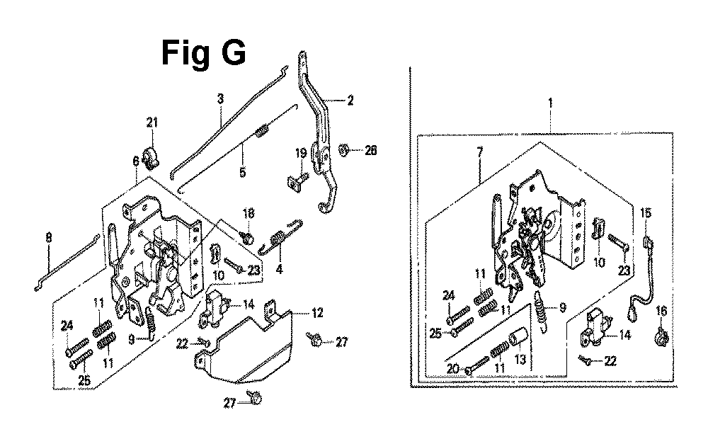 Fig-11 Diagram and Parts List for GXV160K1 Type A1T Honda Engine