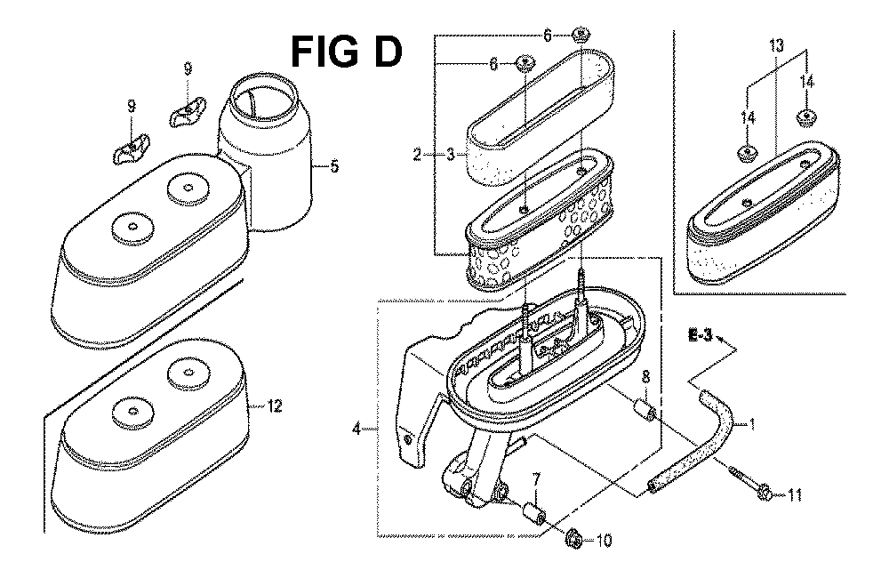 Fig-4 Diagram and Parts List for GXV160H2 Type SFE Honda Engine
