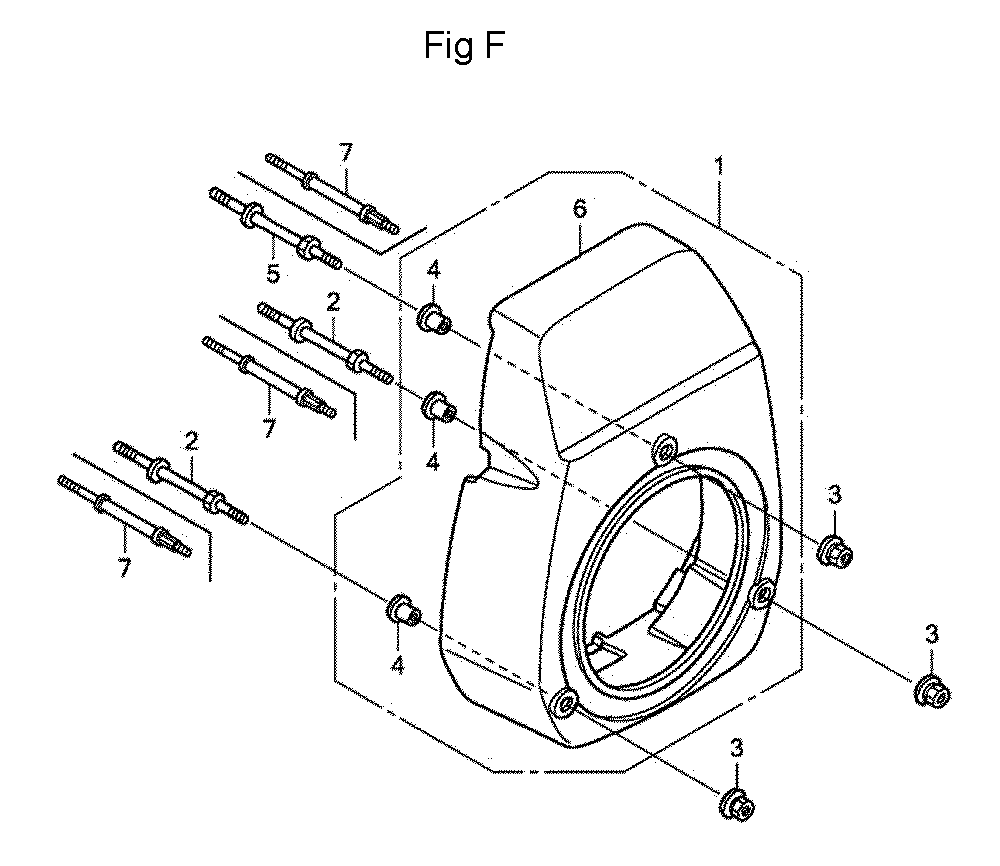Fig-6 Diagram and Parts List for GC160A Type QED Honda Engine
