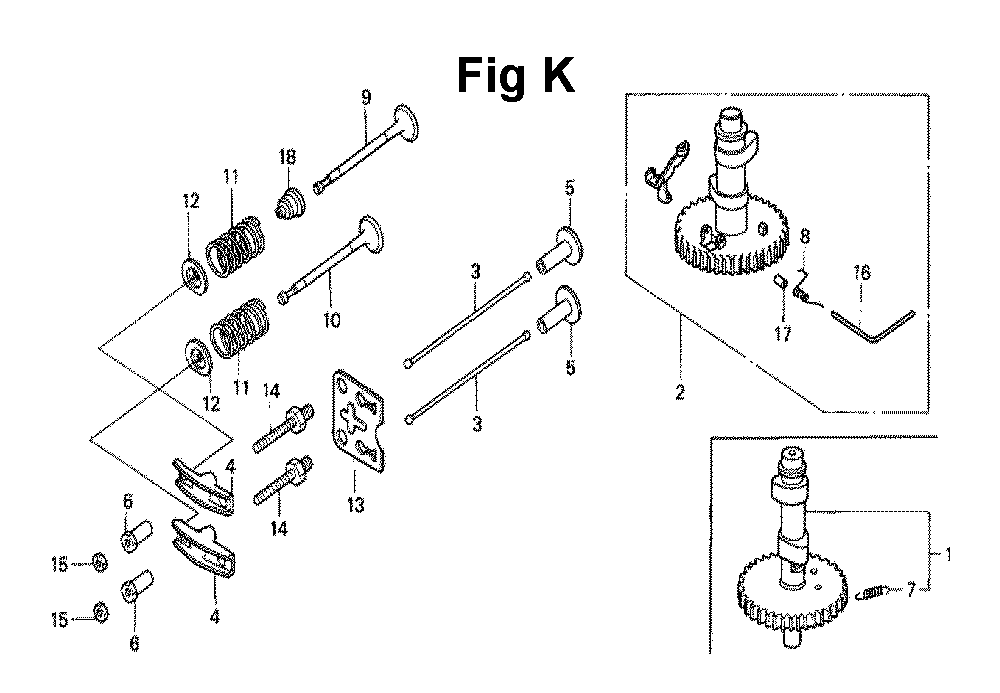 Fig-1 Diagram and Parts List for GXV140 Type MAD Honda Engine
