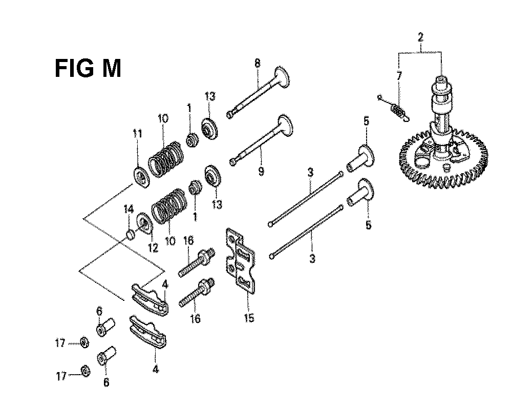 Fig-10 Diagram and Parts List for GXV340K1 Type DN4 Honda Engine
