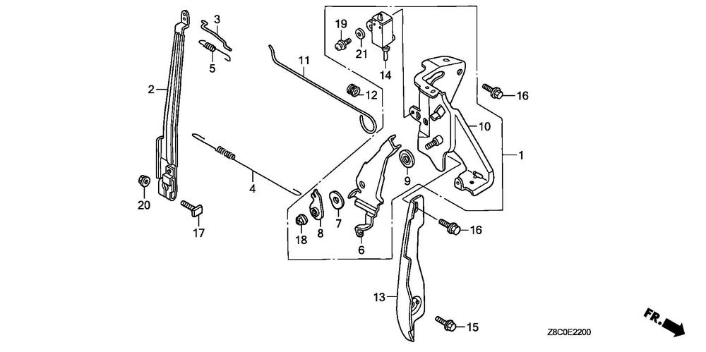 Control (1) Diagram and Parts List for GC190LAX (Type MHA2)(GCAAA-3723287-9999999) Honda Engine