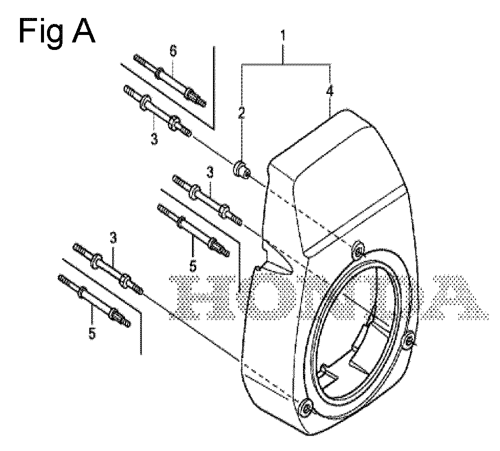 Fig-1 Diagram and Parts List for GS190A Type QBA Honda Engine