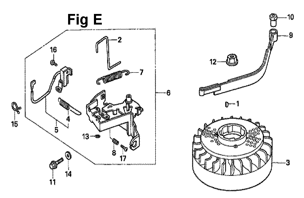Fig-5 Diagram and Parts List for GXV160A1 Type A1AS Honda Engine