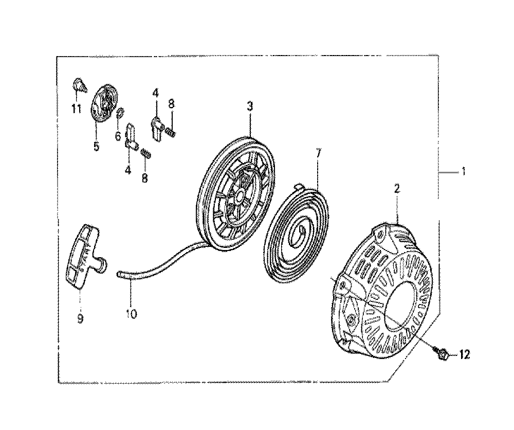 Fig-0 Diagram and Parts List for GX120K1 (LSJ)(43-9099999) Honda Engine