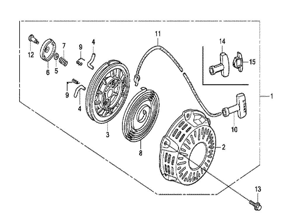 Fig-0 Diagram and Parts List for GX120UT1 Type LHQ4 Honda Engine