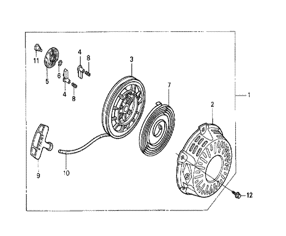 Fig-0 Diagram and Parts List for GX120K1 (LX2)(43-9099999) Honda Engine
