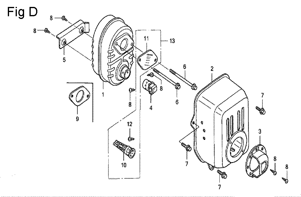 Fig-4 Diagram and Parts List for GC135 Type QHE1 Honda Engine