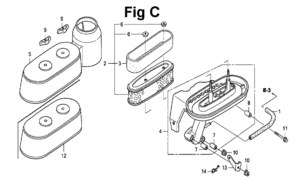 Fig-8 Diagram and Parts List for GXV160UH2 Type N5M Honda Engine