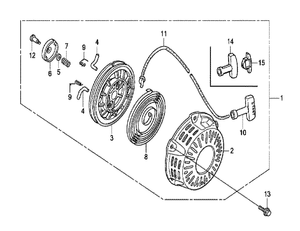 Fig-0 Diagram and Parts List for GX120UT1 Type QME4 Honda Engine