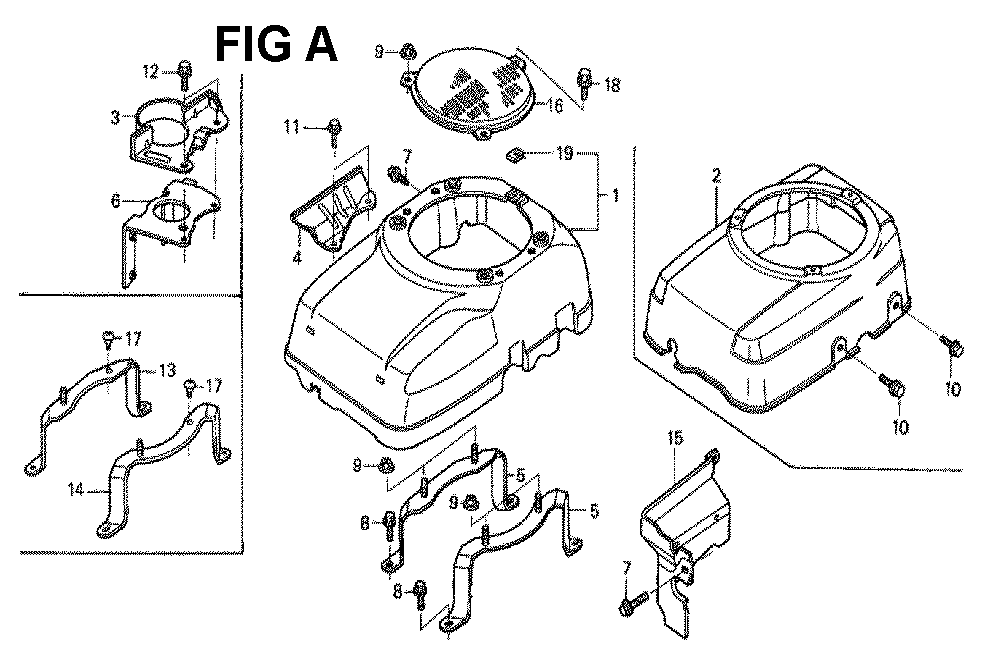Fig-3 Diagram and Parts List for GXV340K2 Type DA2 Honda Engine