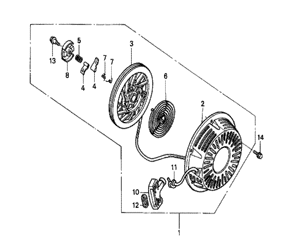 Fig-0 Diagram and Parts List for GX240K1 Type EDT6A Honda Engine