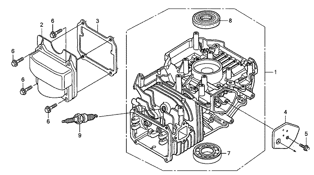 Fig-0 Diagram and Parts List for GSV190A Type N1AF Honda Engine