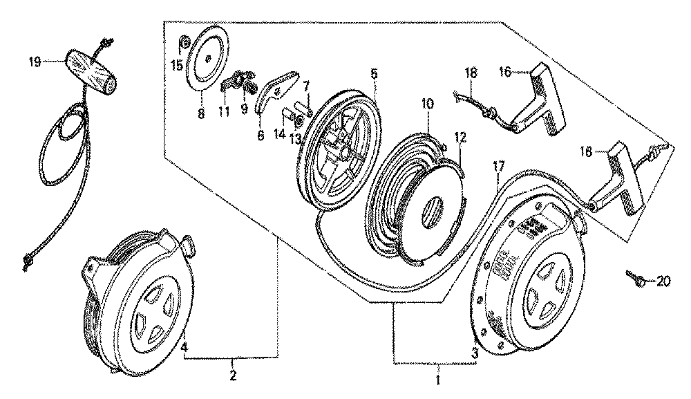 Fig-0 Diagram and Parts List for GX140 Type QHC Honda Engine